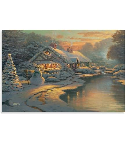 Amazon.co.jp: 西洋絵画 トーマス キンケード クリスマスの風景
